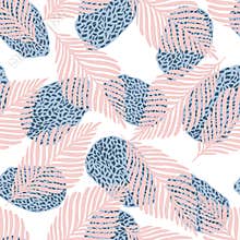 Floral collage seamless pattern. Modern abstract contemporary art style illustration