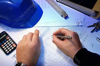 Architect with a plan