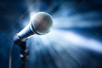 Microphone on stage
