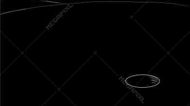 Golfer Swinging Golf Club Teeing Off Drawing 2D Animation