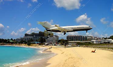 Private jet landing
