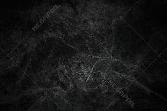 Dark black scratched scary grunge background, old film effect, distressed texture with black frame, space for your text or picture
