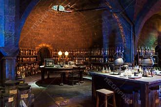 Potions classroom at the Making of Harry Potter Studio
