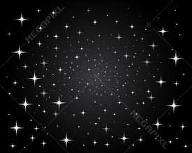 Sparkling bright stars night sky