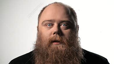 Fat guy evincing his astonishment