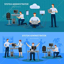System Administrator Banners Set