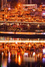 Night Scenes of A Beautiful Traditional Style Chinese Architecture