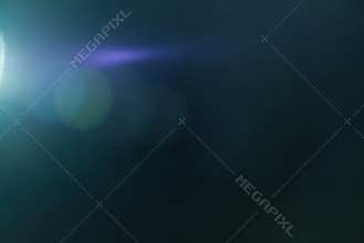 Real Lens flare light effect. Ray leak