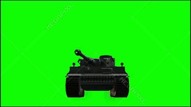 Military Armored Fighting Vehicle in ride on green screen