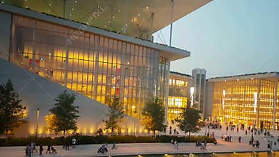 Athens, Greece 10 September 2017. Architecture of modern building Stavros Niarchos in Greece