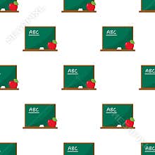 Chalkboard with Apple Seamless Pattern