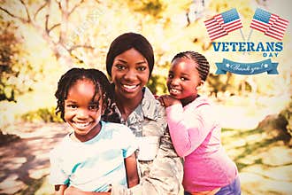 Composite image of logo for veterans day in america