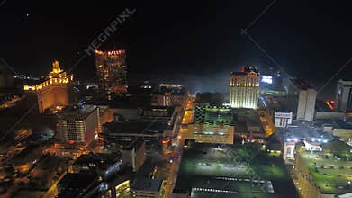 Aerial New Jersey Atlantic City July 2017 Night 4K