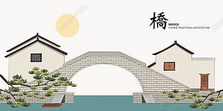 Vector Chinese Traditional Template Series Architecture Building