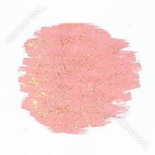 Pink paint with gold glitter