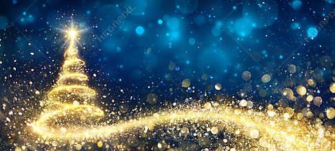 Golden Christmas Tree