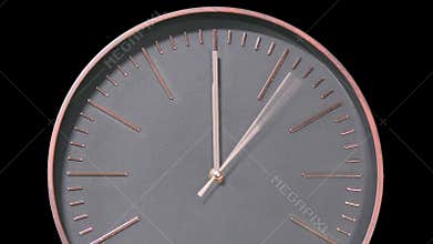 Modern Clock Face Fast Time Lapse