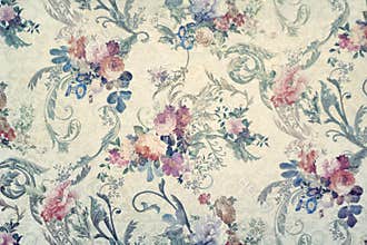Vintage floral wallpaper