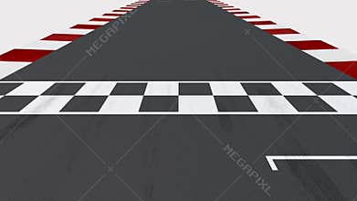 Race Track Start and Finish Line with Alpha Channel