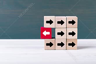 stand out think different. individuality and leadership concept