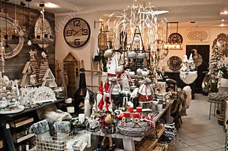 Christmas shop interior seasonal offer