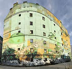 Graffiti buiding in Eastern Europe