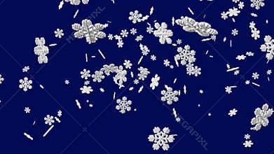 3D Animating the Falling Snow with Alpha Channel