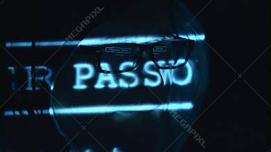 Spy copies the information to the USB flash drive. Close up