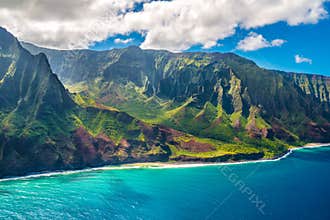 Na Pali Coast on Kauai island on Hawaii