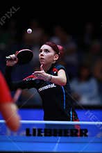 SZOCS Bernadette Cynthia from Romania on serve
