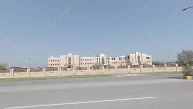 Panning shot of Civil Hospital Bahawalpur, Pakistan
