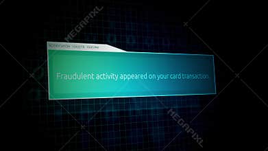 Fraudulent activity on a bank account - online banking notification
