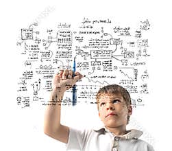 Child drawing a system