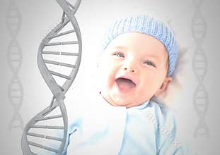 Baby with genetic DNA