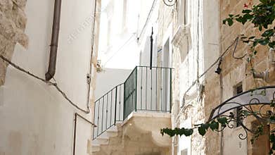 Inside old town of Polignano a Mare, Italy