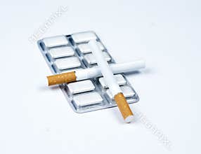 Nicotine gum and tobacco.