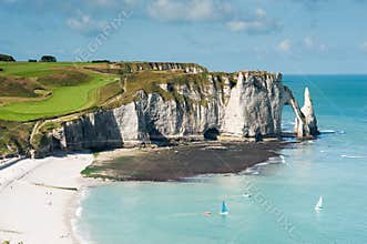 Rocky Beach in Normandy, France