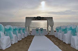 Wedding place on the beach.