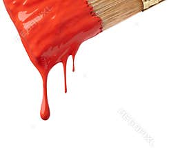 Drop of red paint