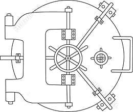 Bank Vault black white