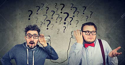 Two men having troubled communication