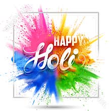 Happy Holi background for color festival of India celebration greetings