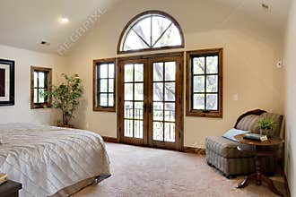 Bedroom with French Door Balcony