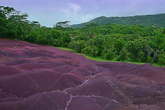 Scenic Natural Wonder of Chamarel plain at Mauritius