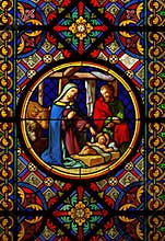 Christmas.Stained glas window