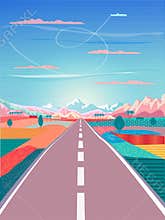 Road trip to Rocky Mountain Summer Voyage adventure contemporary art