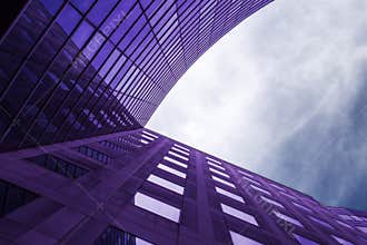 Modern violet building
