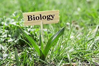 Biology wooden sign