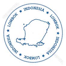 Lombok map sticker.