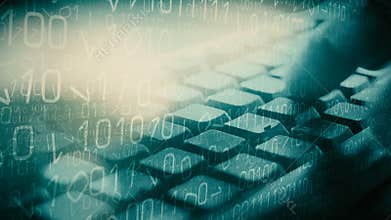 Cyber thief hacking bank security system